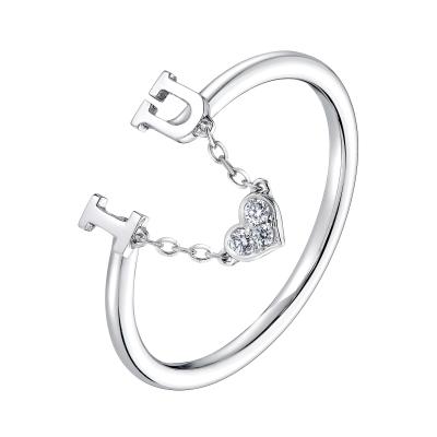 六福珠寶18K金戒指 - "愛情符號"18K金(白色)戒指