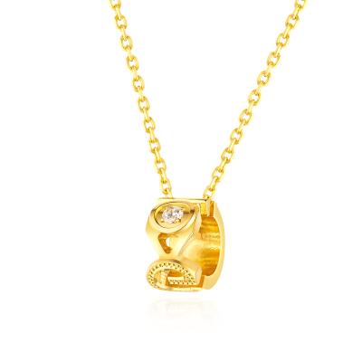 六福珠寶黃金頸鏈 - "囍愛時刻"黃金頸鏈