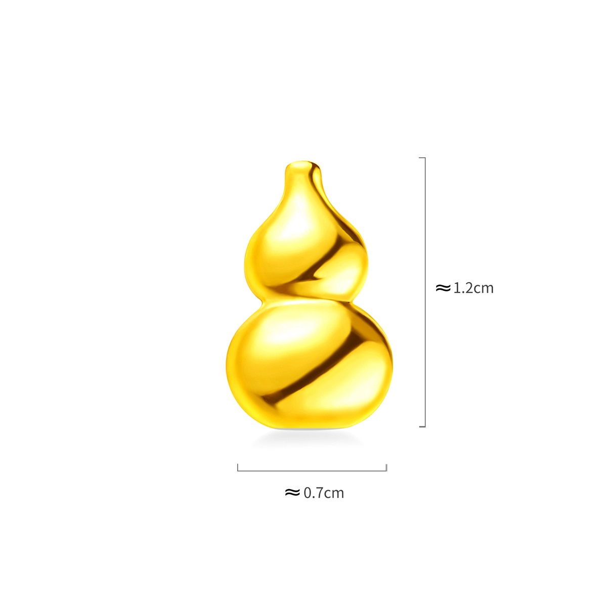 六福珠寶黃金金豆子 - "金葫蘆"999.9黃金金葫蘆(5克)–附送木塞玻璃瓶